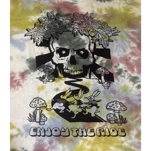 Empyre shirt womens M tiedie punk rock Emo gothic rockroll freedom skull hippie - Picture 2 of 5